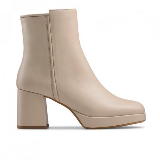 Ankle Boots | Blockboot Beige – Russell & Bromley Womens