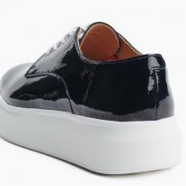 Chunky Sole | Derby City Crinkle Patent Black – Rollie Womens