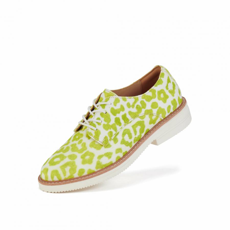 Chunky Sole | Derby Rise Lime Leopard  – Rollie Womens