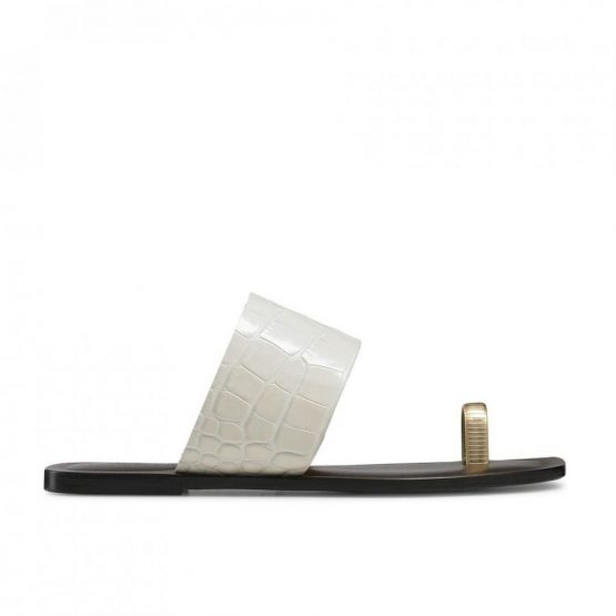 Flat Sandals | Loop White – Russell & Bromley Womens