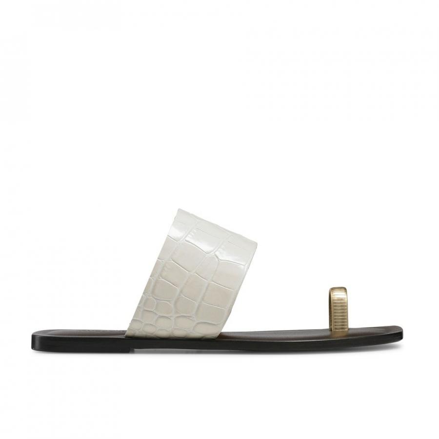 Flat Sandals | Loop White – Russell & Bromley Womens