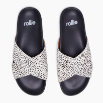 Slide | Tide Cross Slide Snow Leopard  – Rollie Womens
