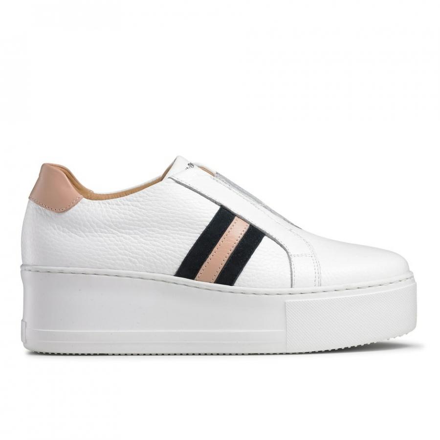 Slip-On Sneakers | Stripe White – Russell & Bromley Womens